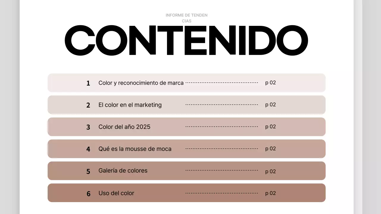 informe de color moderno marrón