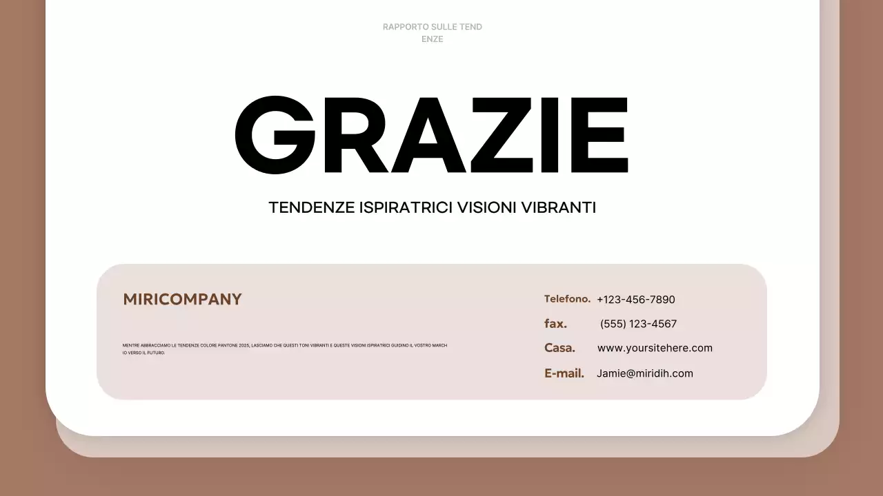 relazione sui colori moderni del marrone