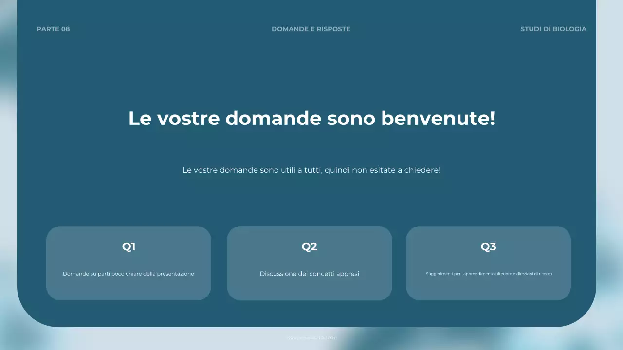 certificato del corso di biologia moderna teal