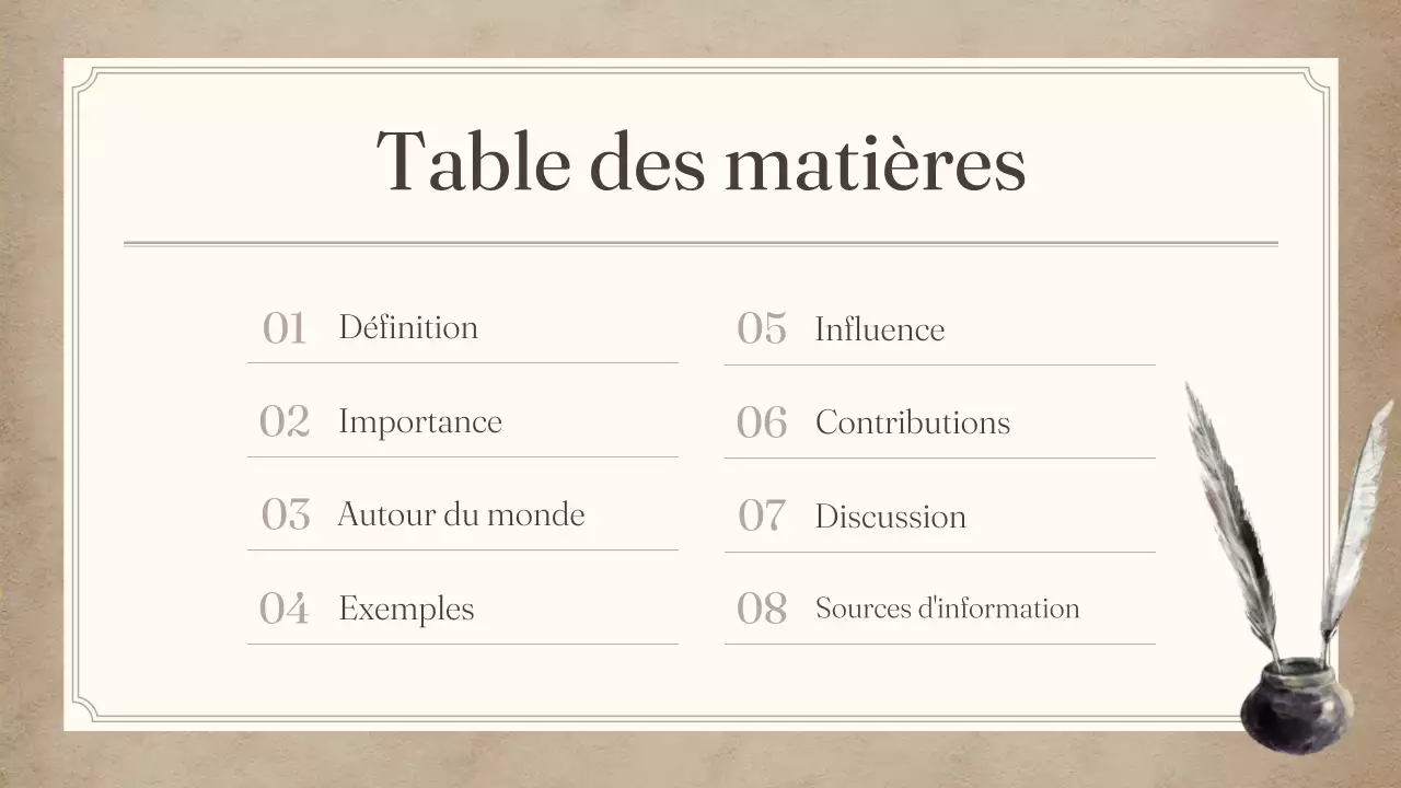 Lettre d'information civile vintage beige