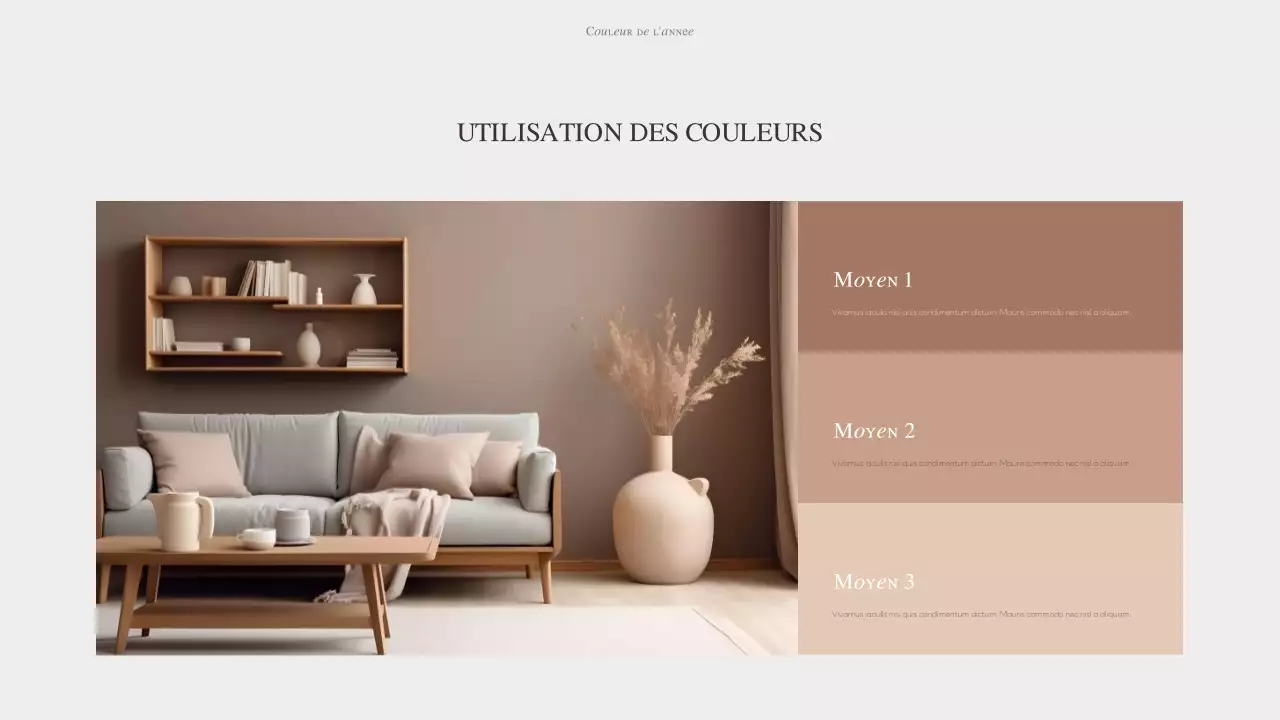 annonce de couleur beige moderne