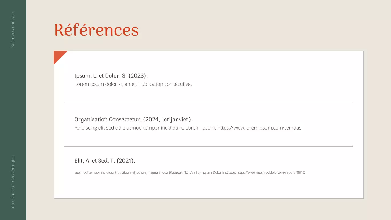 présentation académique green classic