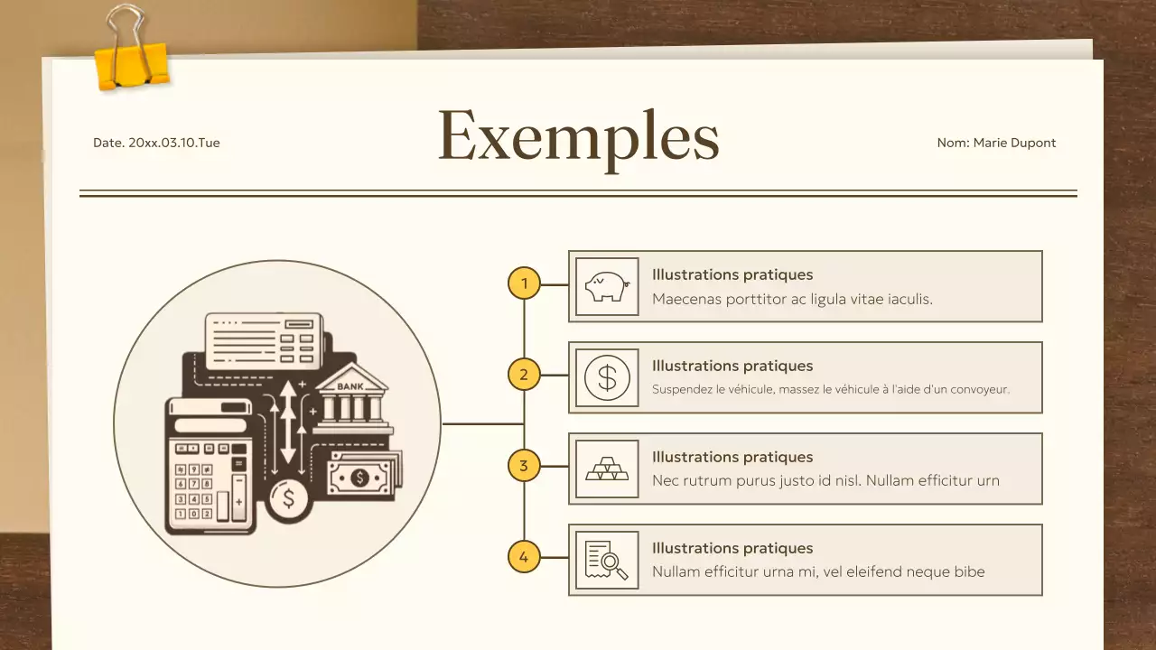 document académique classique beige