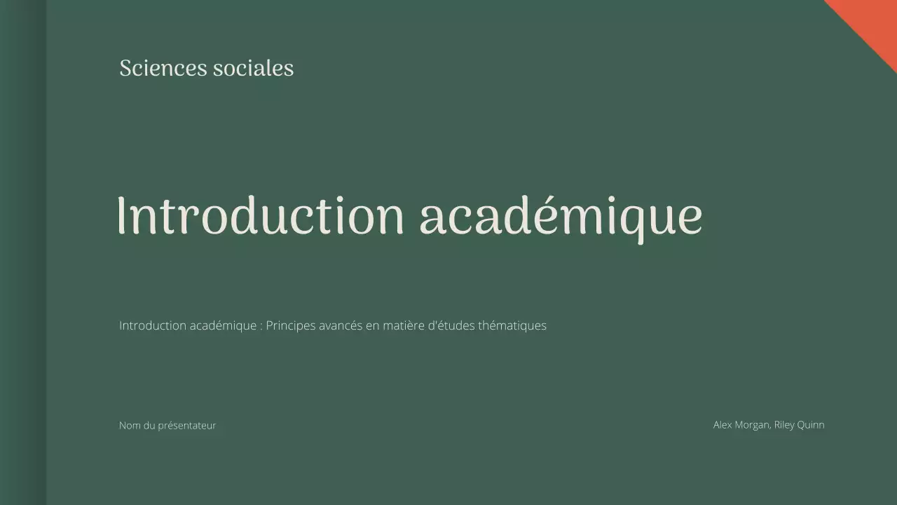 présentation académique green classic