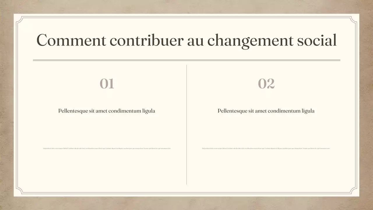 Lettre d'information civile vintage beige