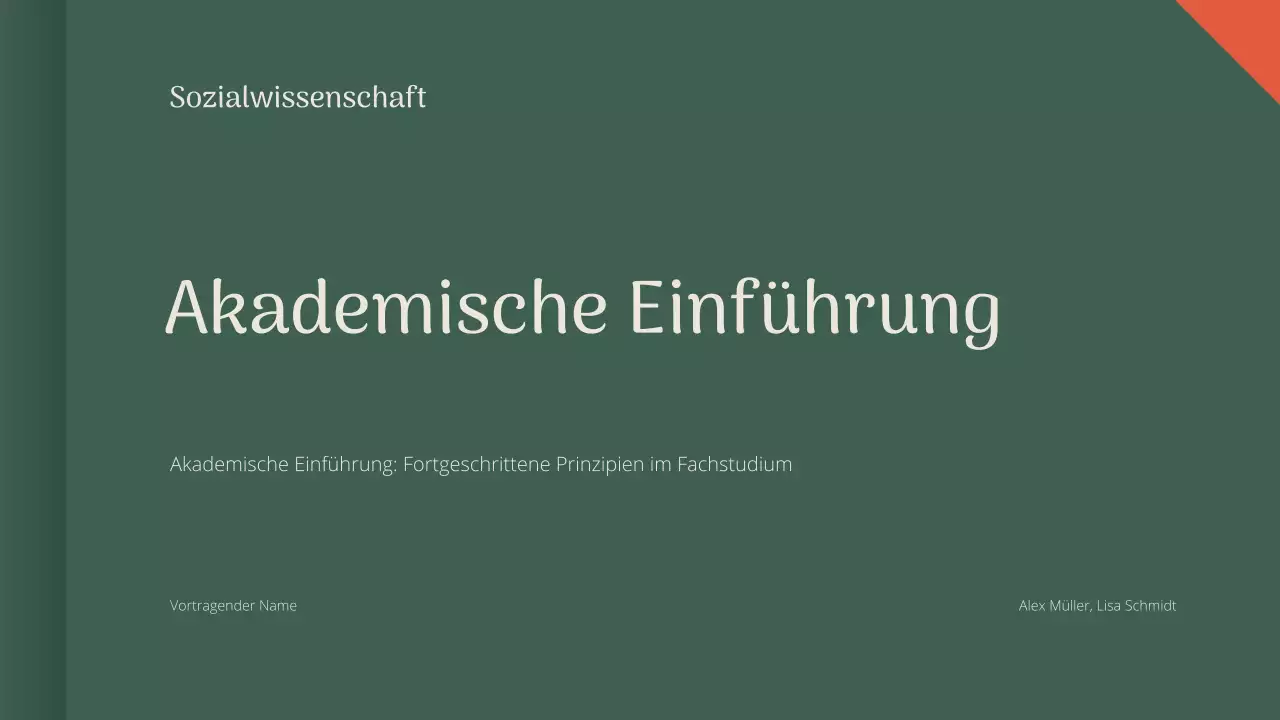 grüne klassische akademische Präsentation