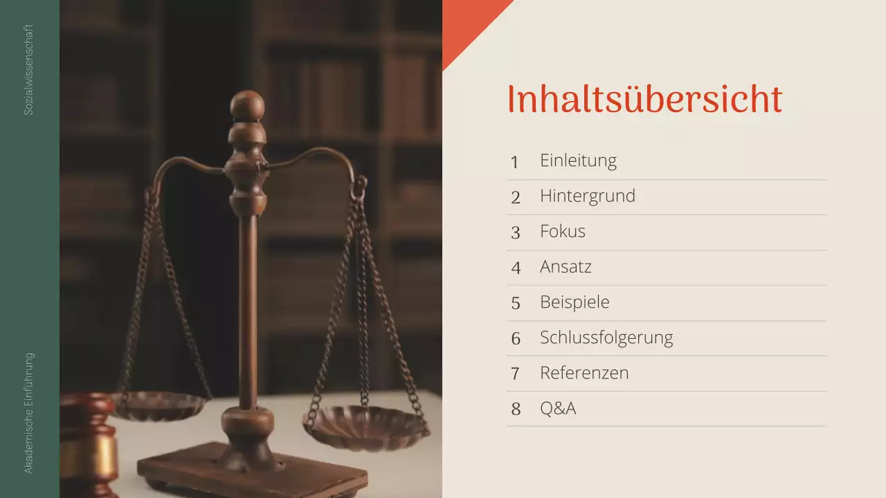 grüne klassische akademische Präsentation