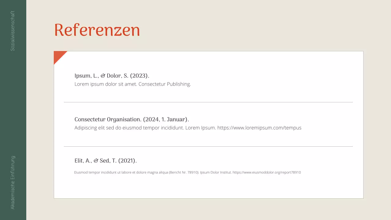 grüne klassische akademische Präsentation