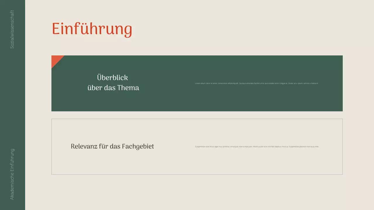 grüne klassische akademische Präsentation