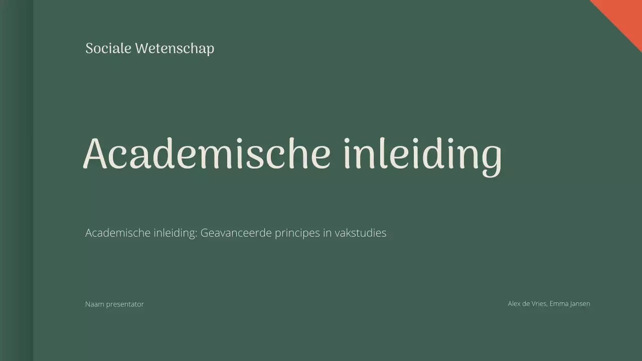 groene klassieke academische presentatie