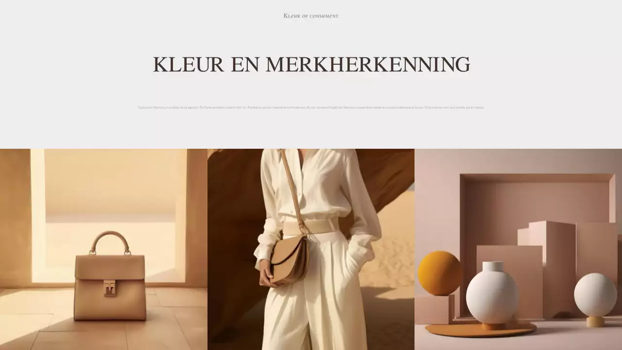 beige moderne kleurenaankondiging