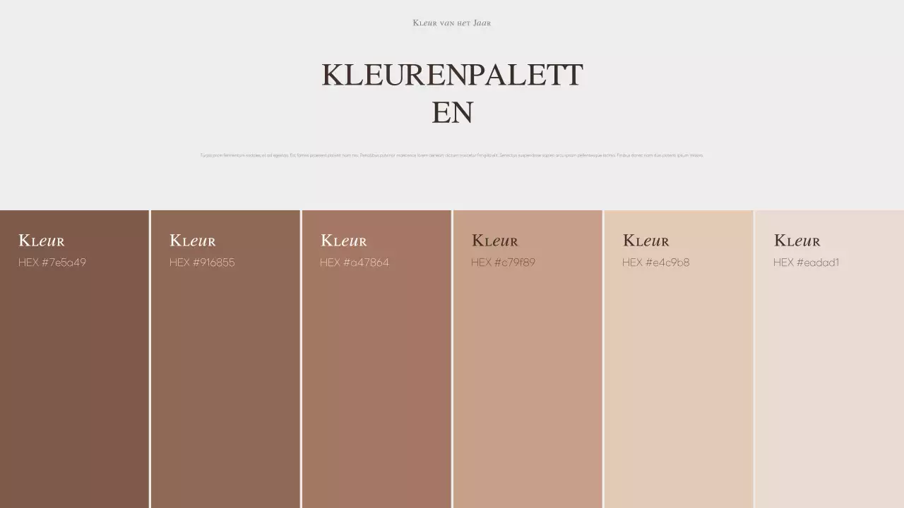 beige moderne kleurenaankondiging