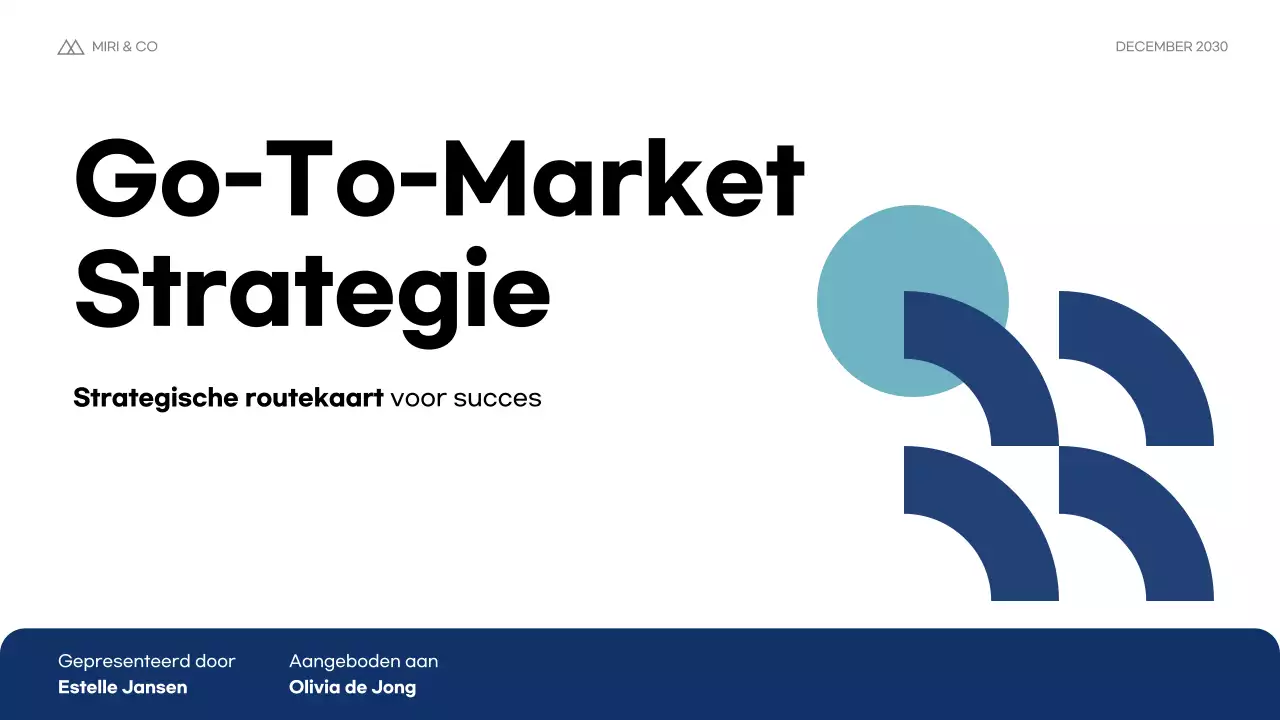 Blue Modern Ondernemingsplan