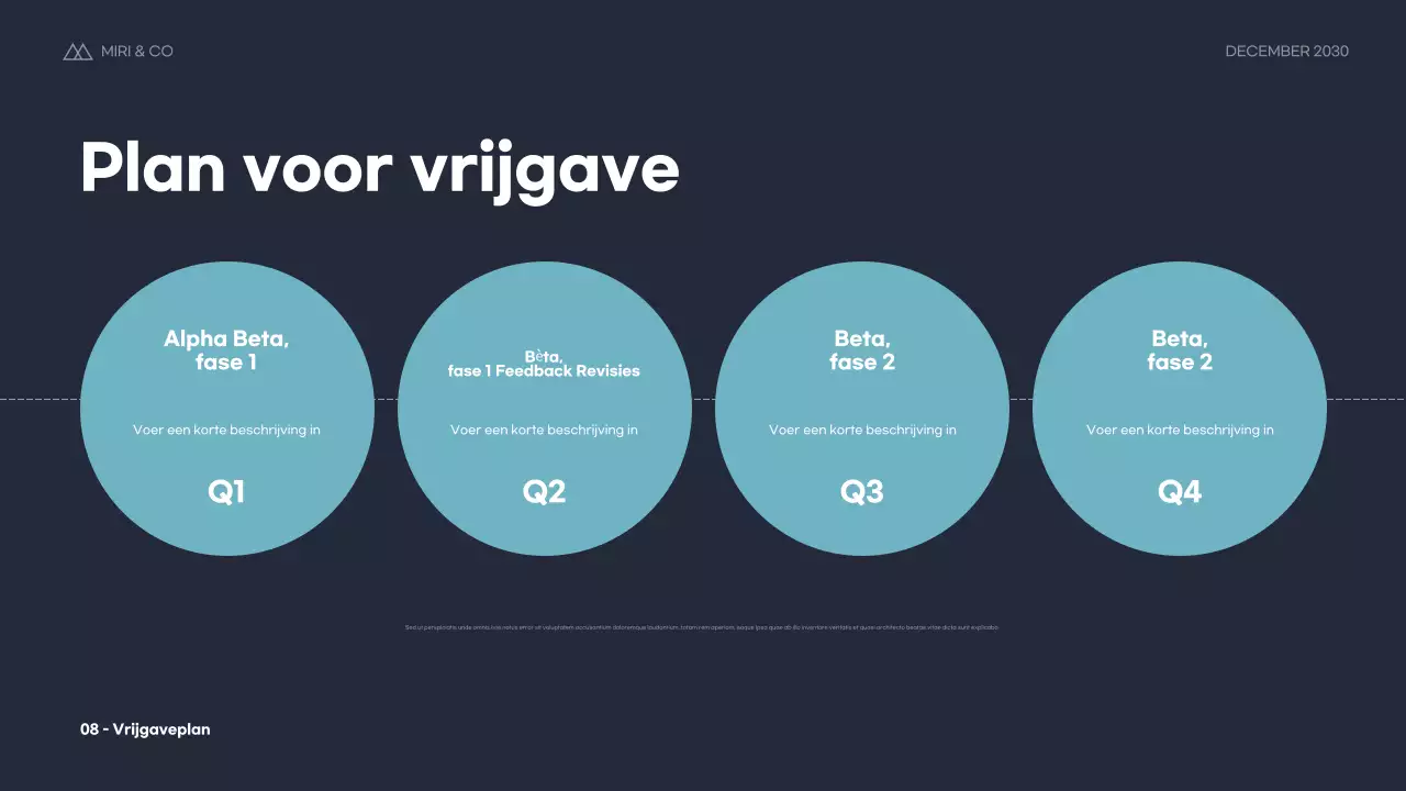 Blue Modern Ondernemingsplan