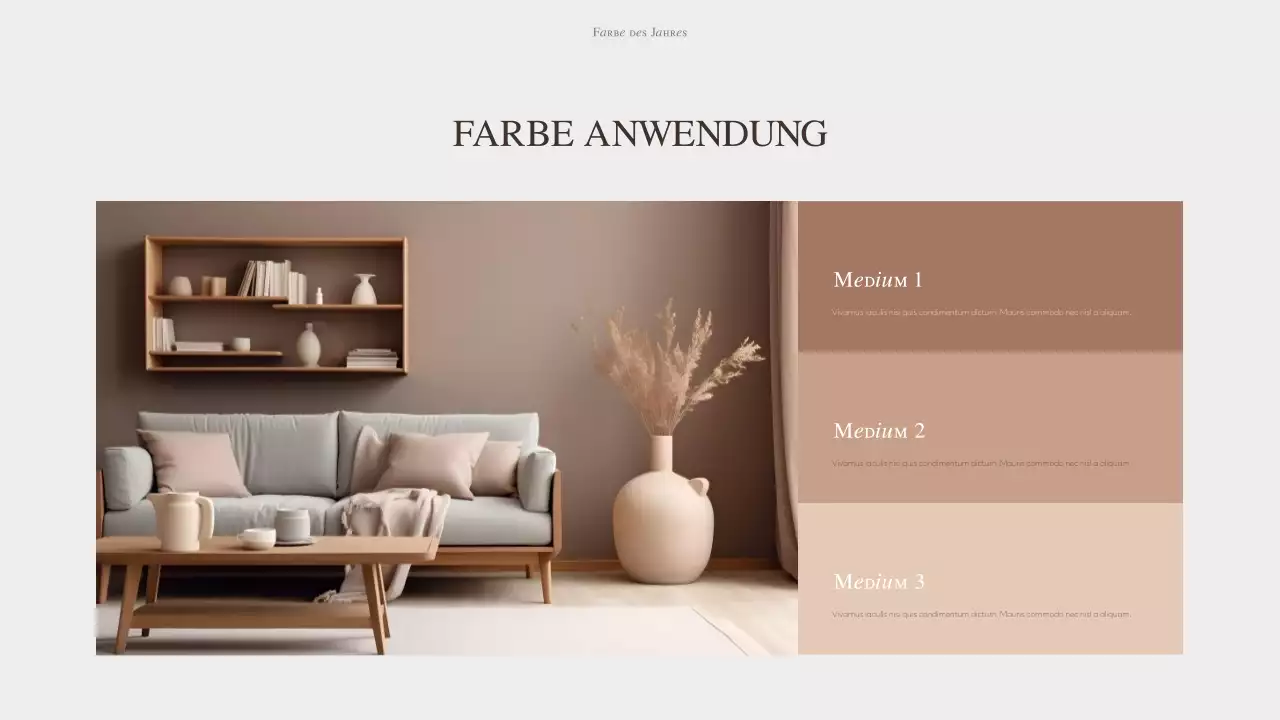 beige moderne Farbe Ankündigung