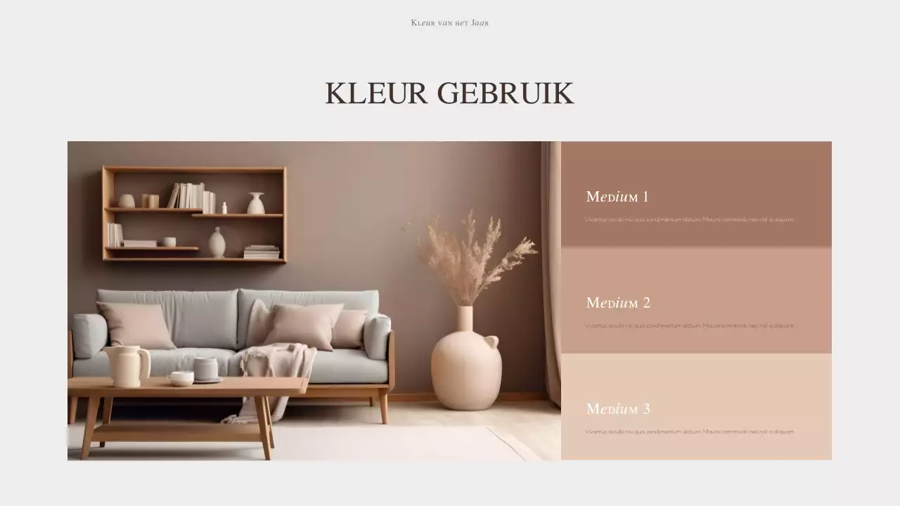 beige moderne kleurenaankondiging
