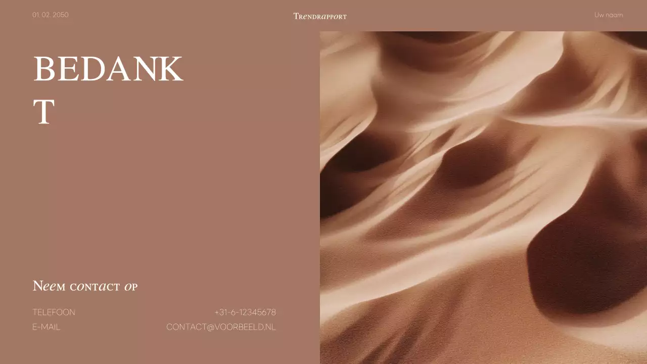 beige moderne kleurenaankondiging