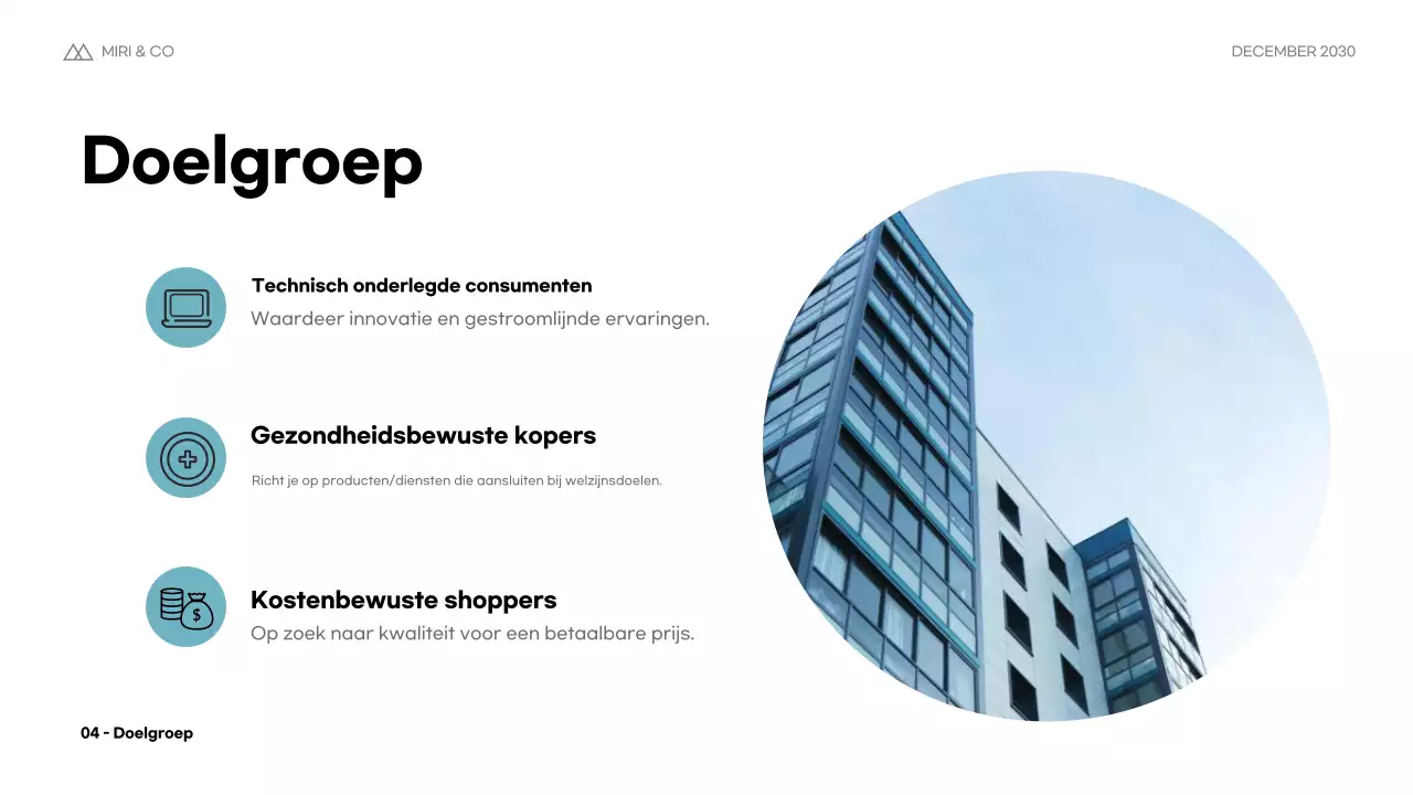 Blue Modern Ondernemingsplan