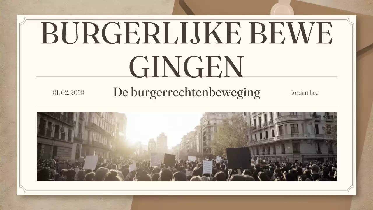 beige vintage nieuwsbrief voor burgers