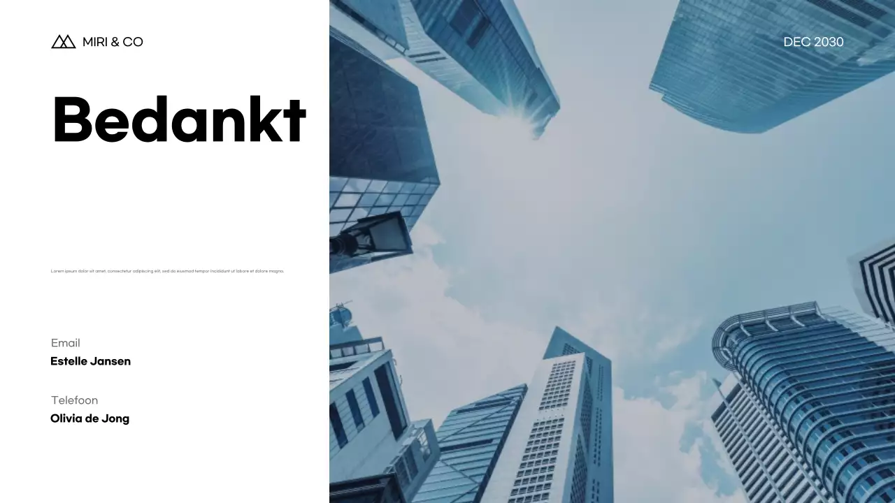 Blue Modern Ondernemingsplan