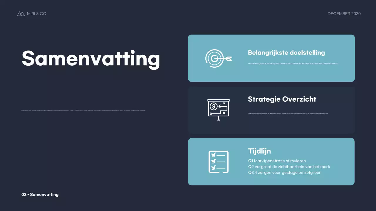 Blue Modern Ondernemingsplan