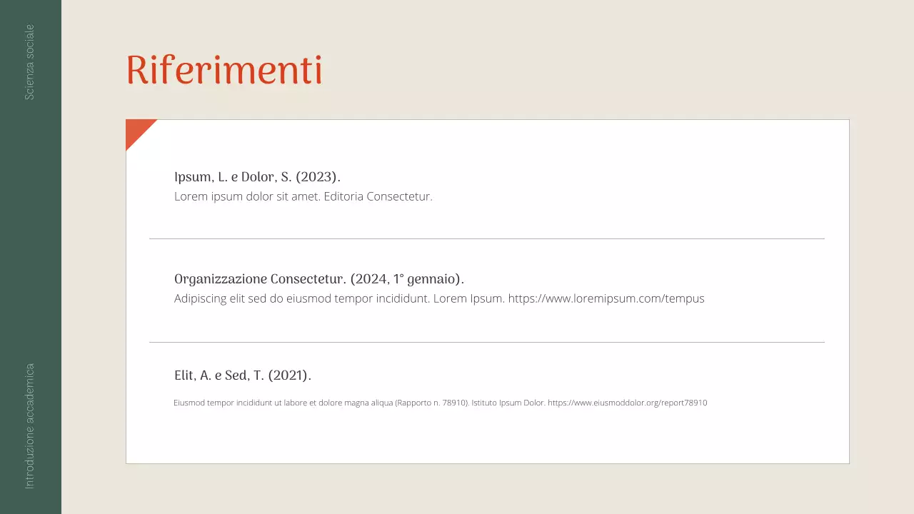 presentazione accademica classica verde