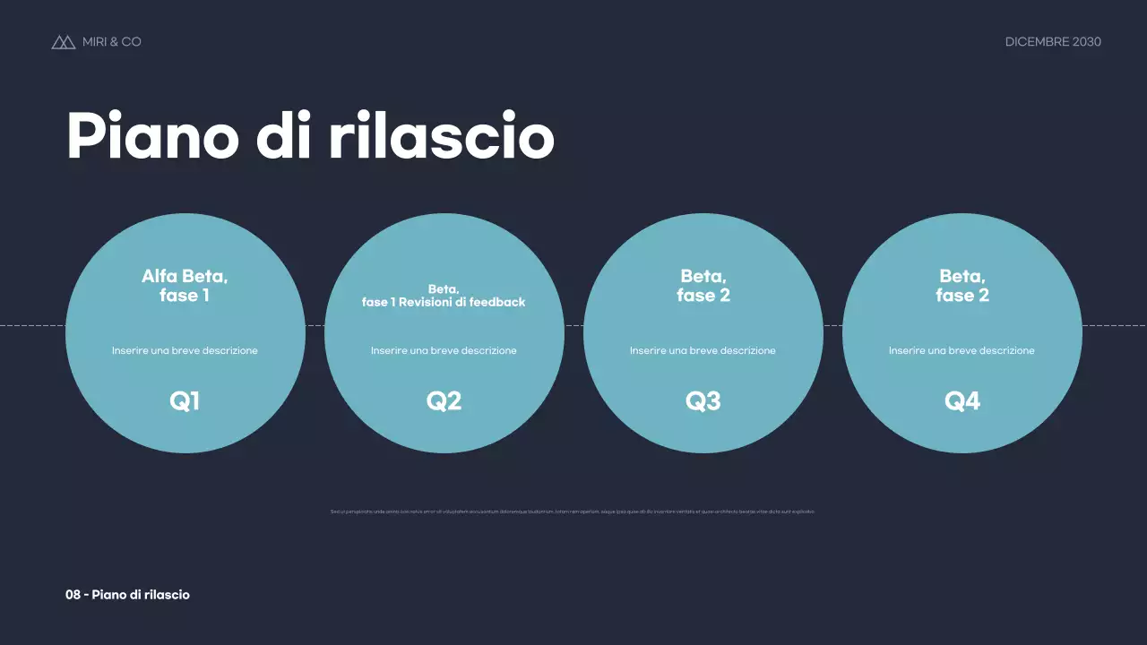 Piano aziendale Blue Modern