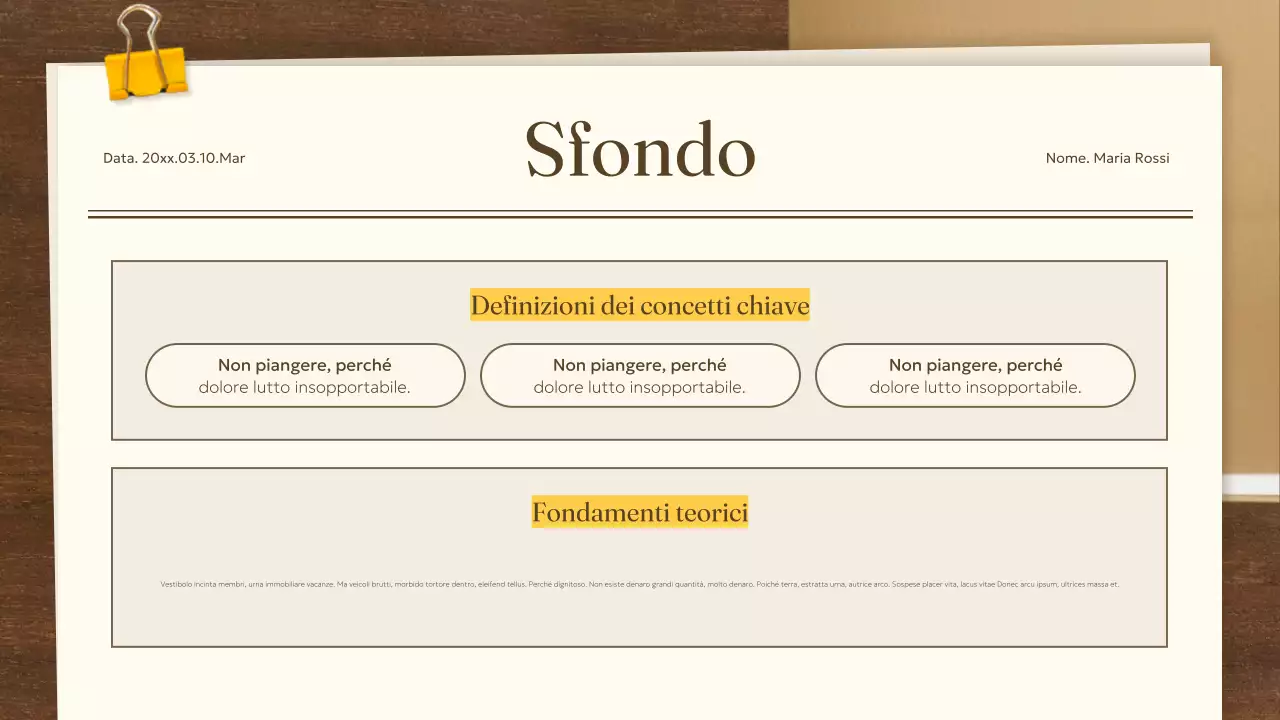 documento accademico classico beige