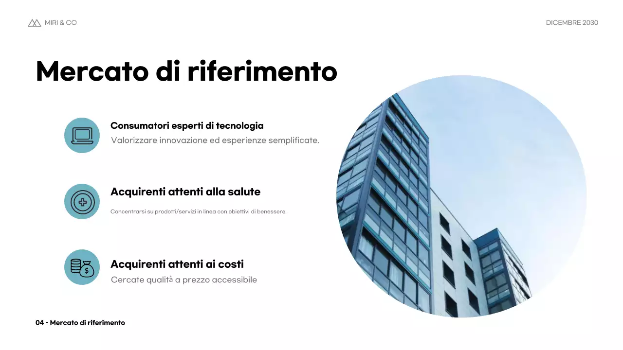 Piano aziendale Blue Modern