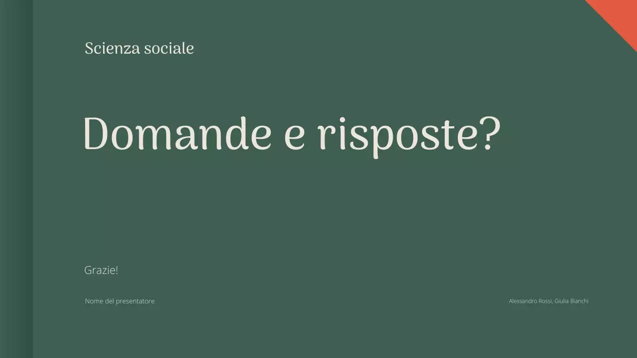 presentazione accademica classica verde