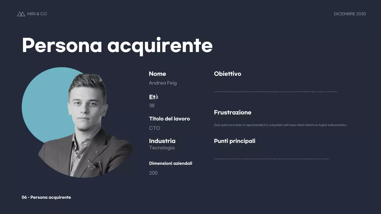 Piano aziendale Blue Modern