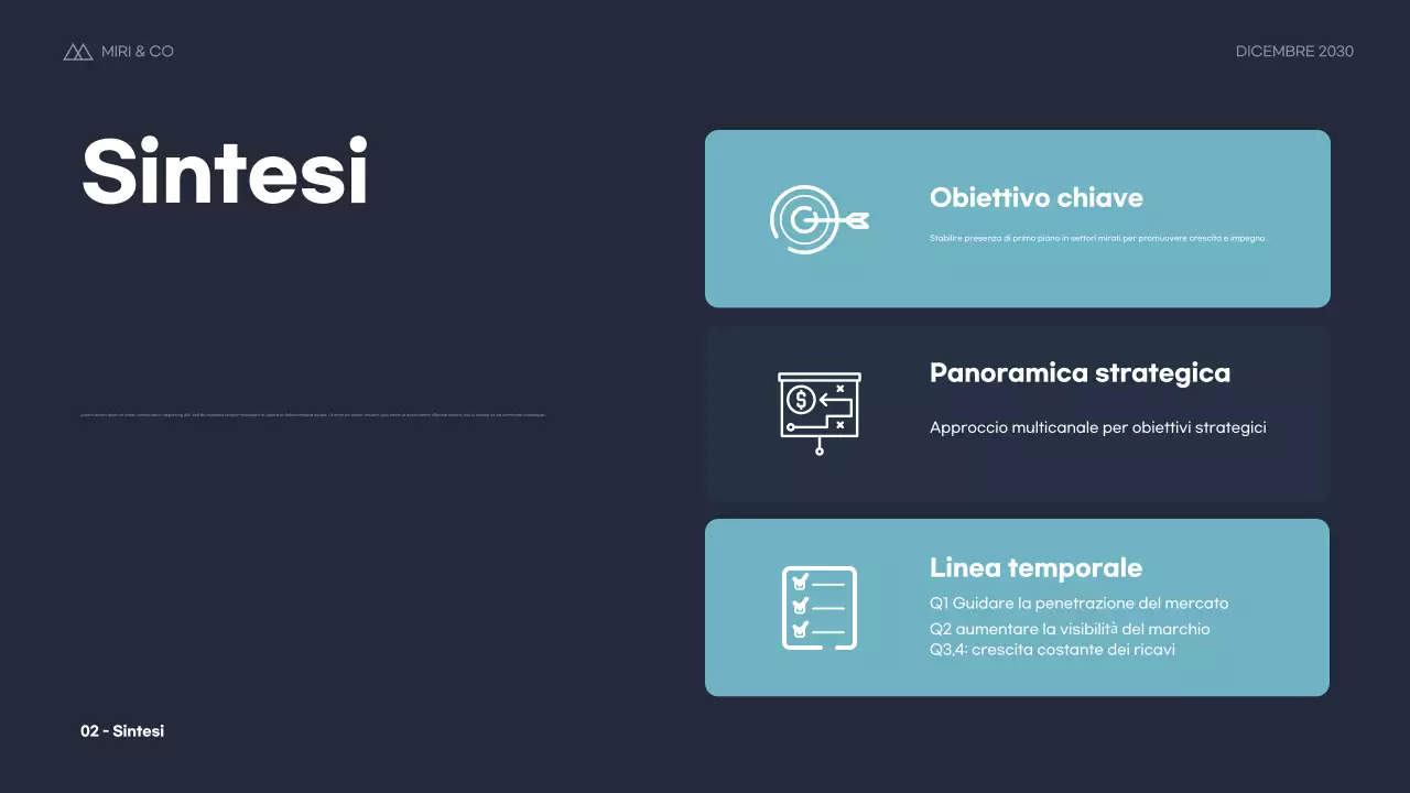 Piano aziendale Blue Modern