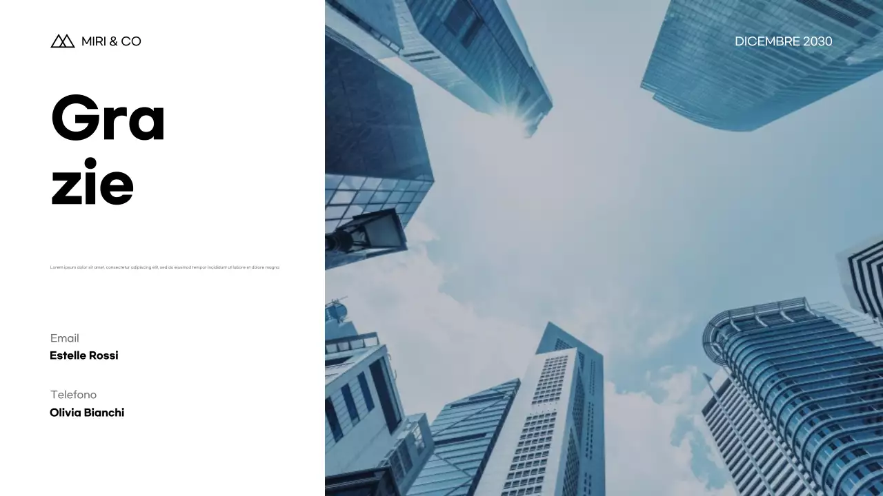 Piano aziendale Blue Modern