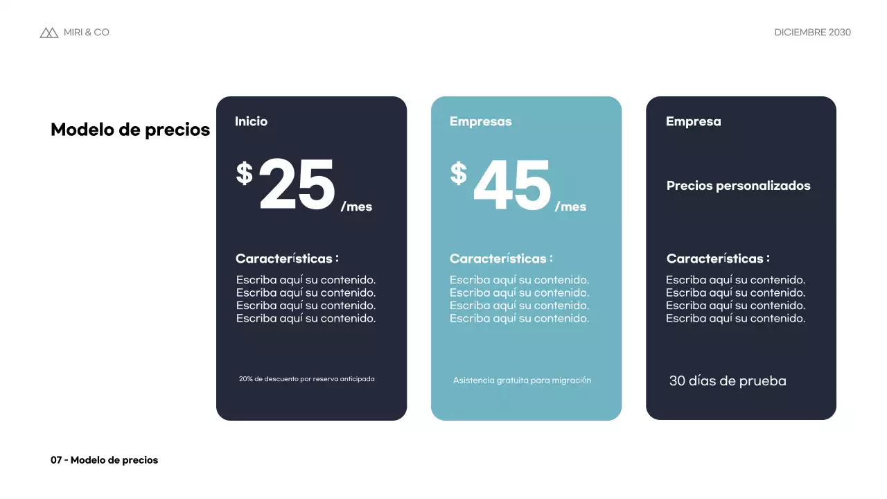 Plan de empresa Blue Modern