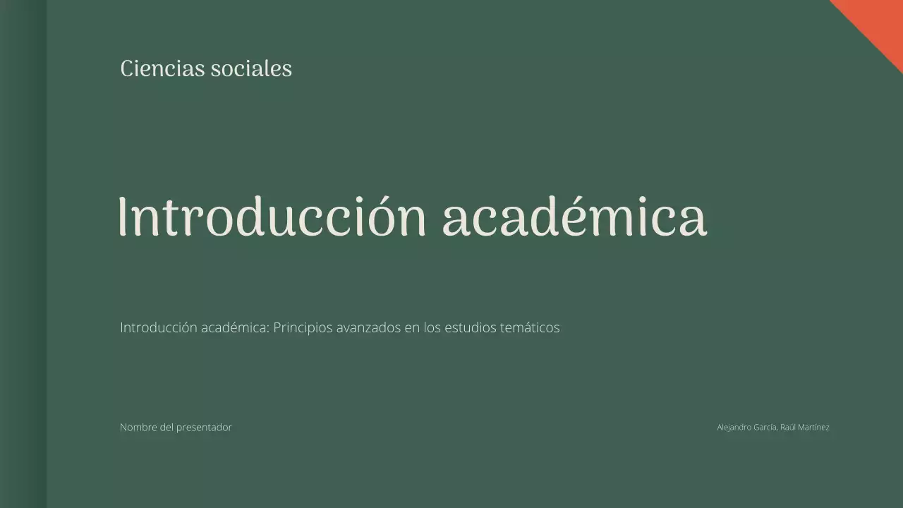 presentación académica green classic