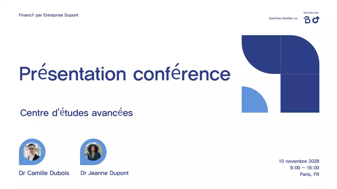 Annonce de la conférence Blue Modern