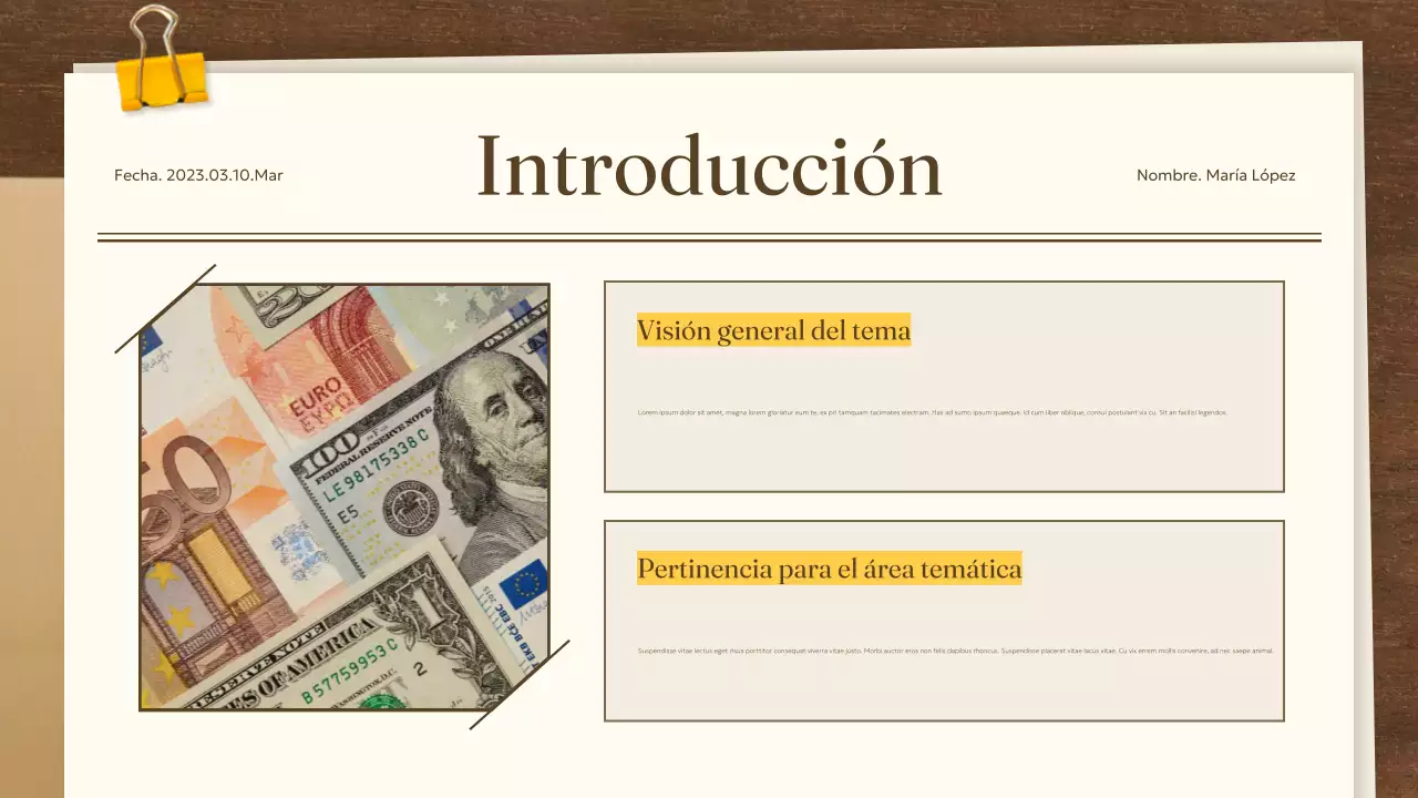 documento académico clásico beige