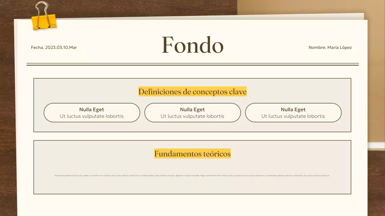 documento académico clásico beige