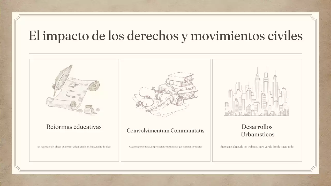 boletín civil vintage beige