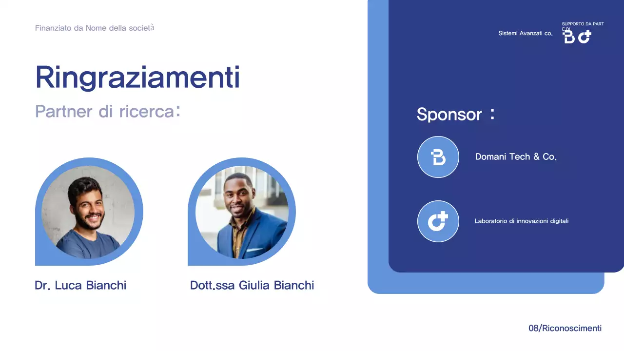 Annuncio della conferenza Blue Modern