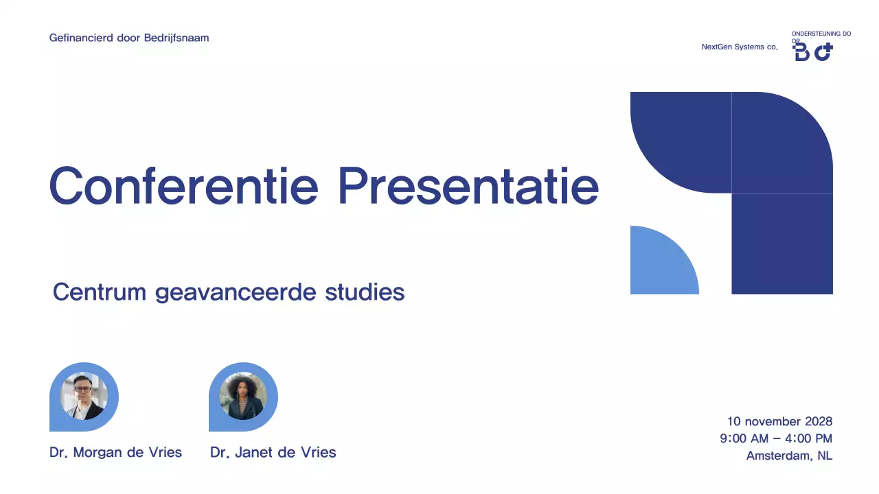 Blue Modern Conferentie Aankondiging