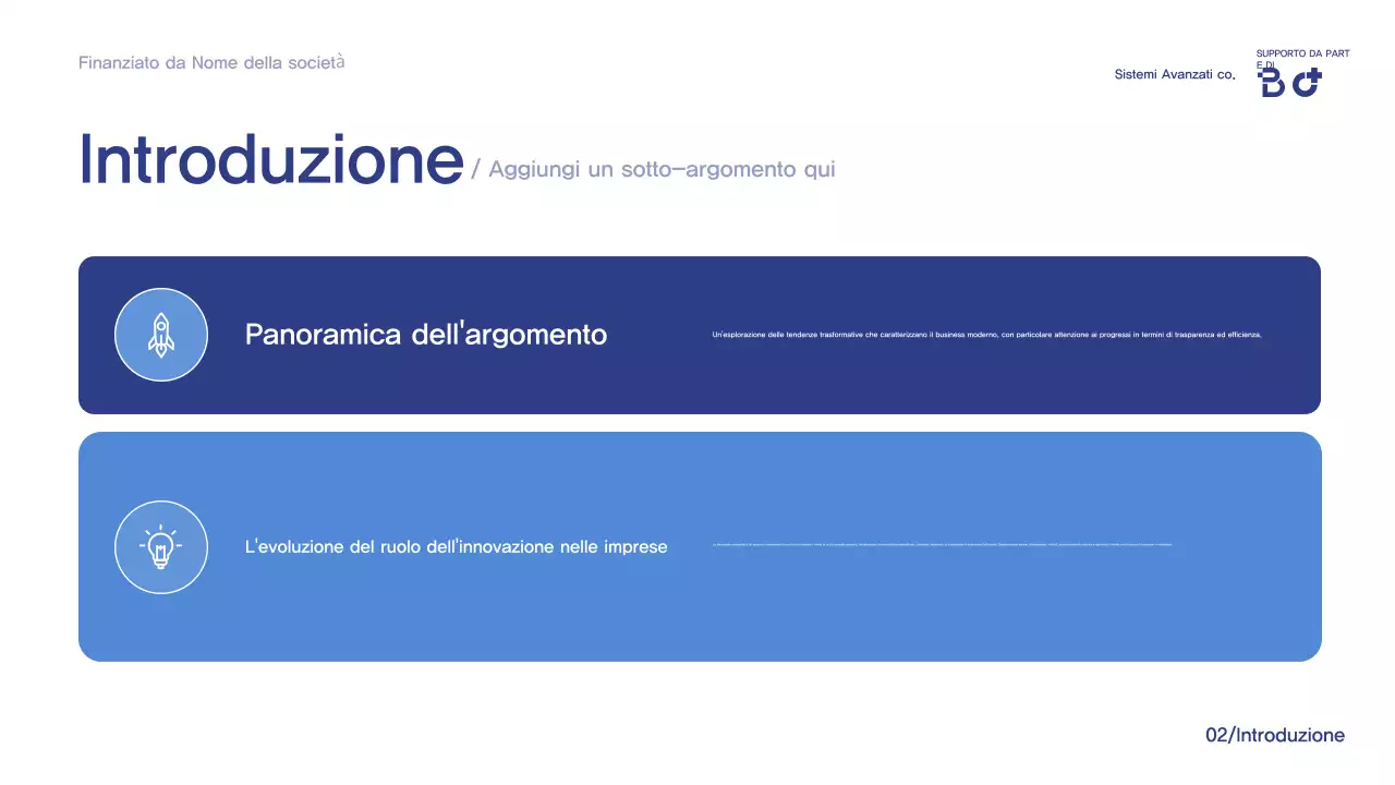 Annuncio della conferenza Blue Modern