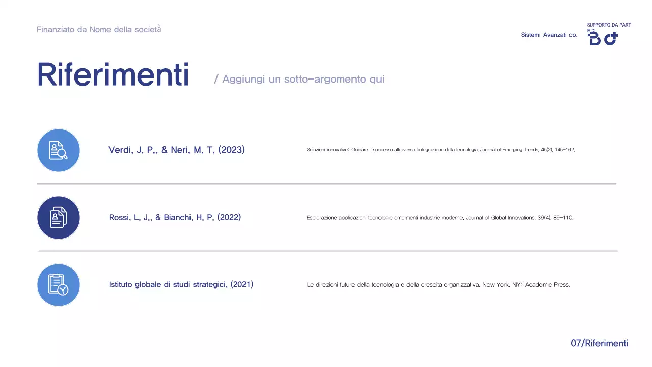 Annuncio della conferenza Blue Modern