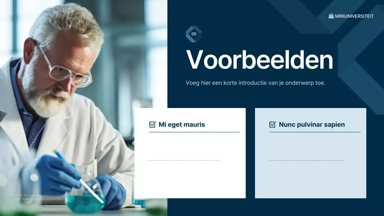 blauw modern wetenschapscollege