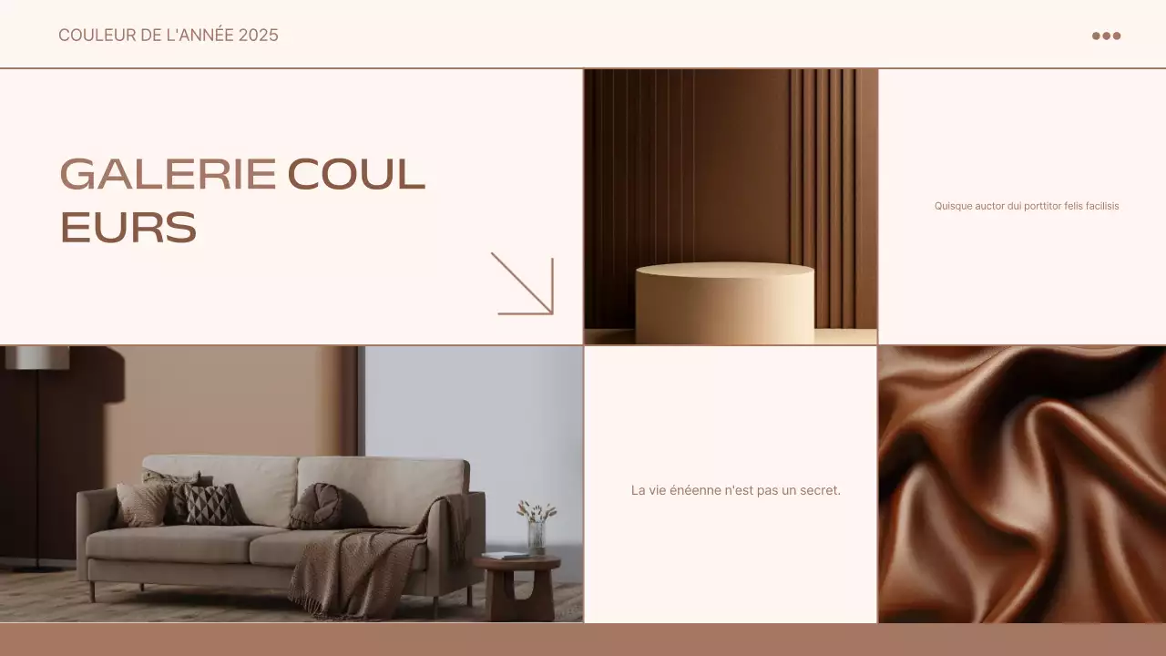 document de rapport sur les tendances modernes en beige