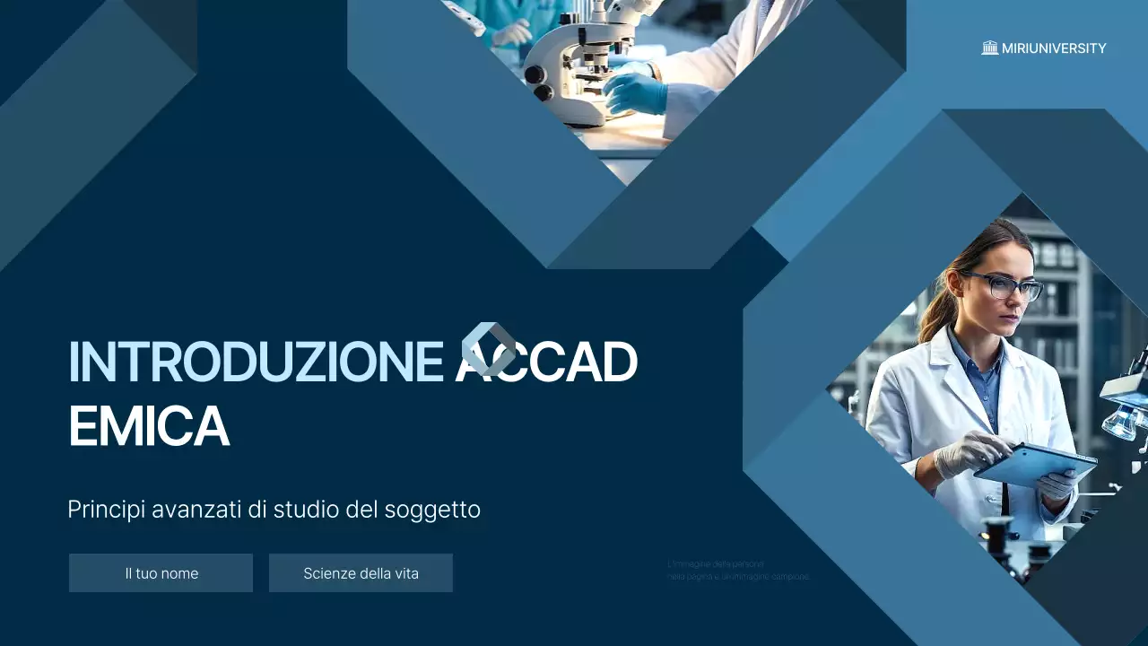 lezione di scienze moderne blu