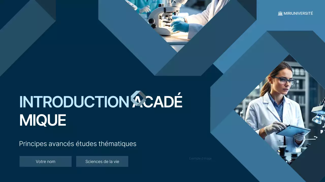 conférence bleue sur la science moderne