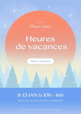 faire-part de vacances moderne orange