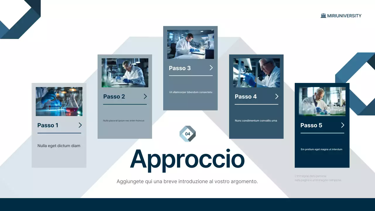 lezione di scienze moderne blu