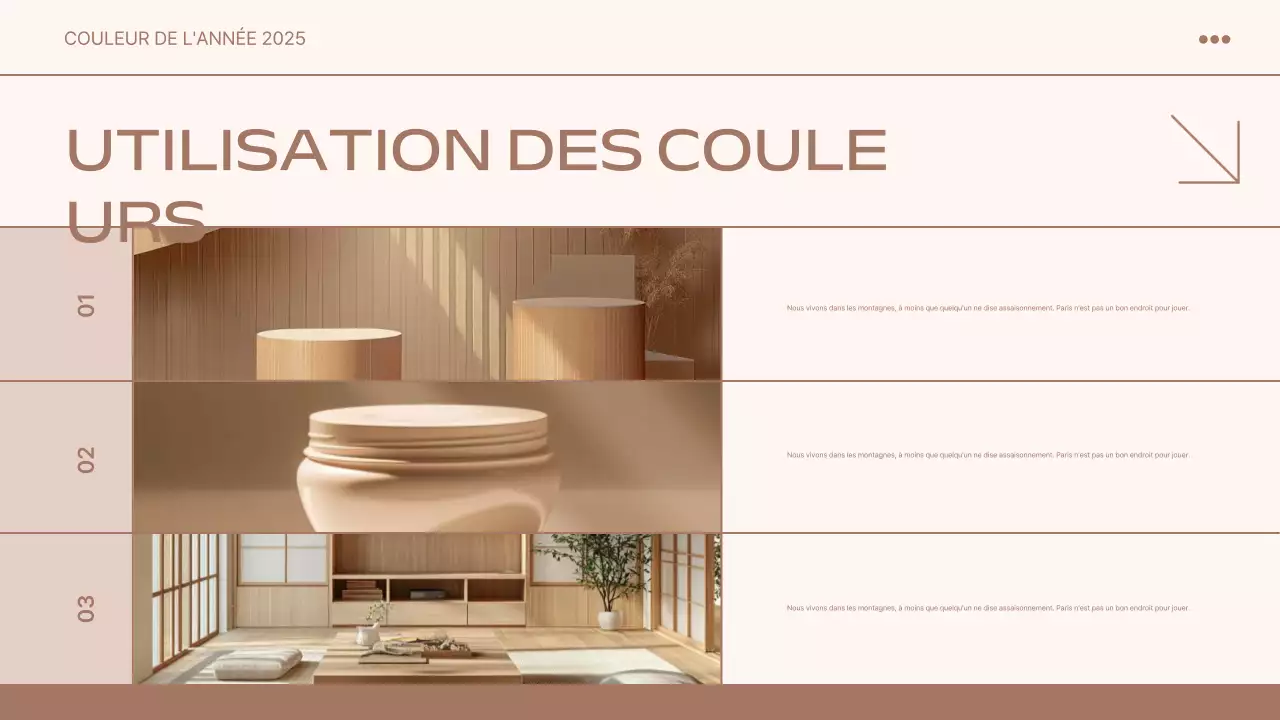 document de rapport sur les tendances modernes en beige